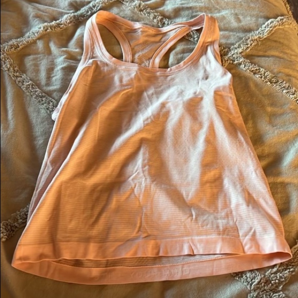 Lululemon light orange tank top